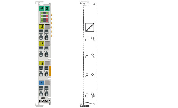 EL3483 | 3-phase mains monitoring terminal for voltage, frequency and phase