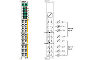 EL3174-0090 | TwinSAFE SC: 4-channel analog input, -10/0 +10 V, -20/0/+4 +20 mA, 16 bit