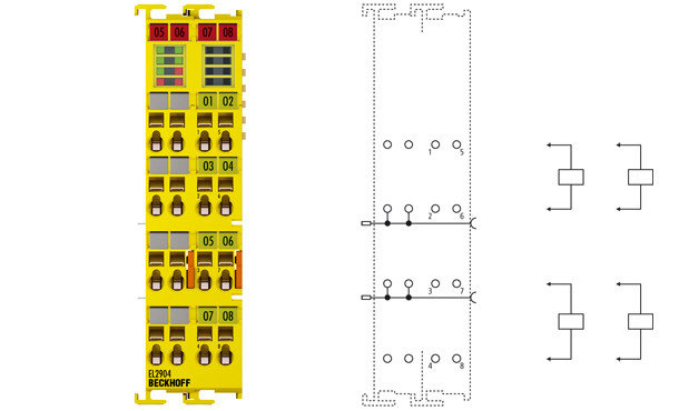 EL2904 | 4-channel digital output terminal, TwinSAFE, 24 V DC, фото 2