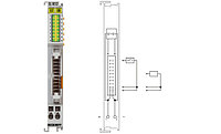 EL1852 | 8-channel digital input + 8-channel digital output 24 V DC, flat-ribbon cable connection