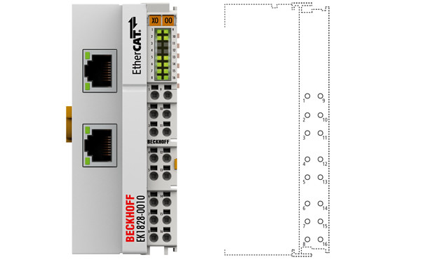 EK1828-0010 | EtherCAT Coupler with integrated digital outputs - фото 1 - id-p101664289