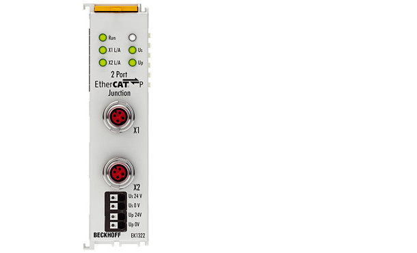 EK1322 | 2-port EtherCAT P junction with feed-in - фото 1 - id-p101664301