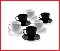 D2371 Чайный сервиз, набор Luminarc Carine Black/White, 12 предметов, 6 персон