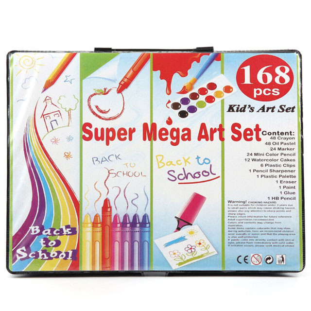 Набор для рисования Super Mega Art Set 168 предметов в чемодане - фото 1 - id-p101684005