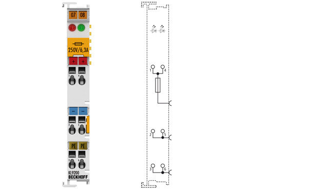 KL9200 | Potential supply terminal, 24 V DC, with fuse, фото 2