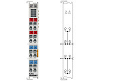 KL9185 | Potential distribution terminal, 4 terminal points at 2 power contacts