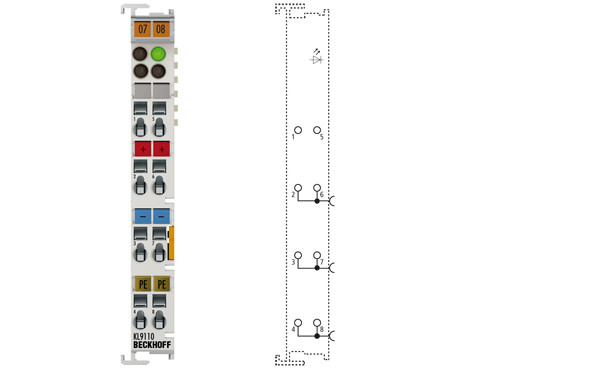 KL9110 | Potential supply terminal, 24 V DC, with diagnostics