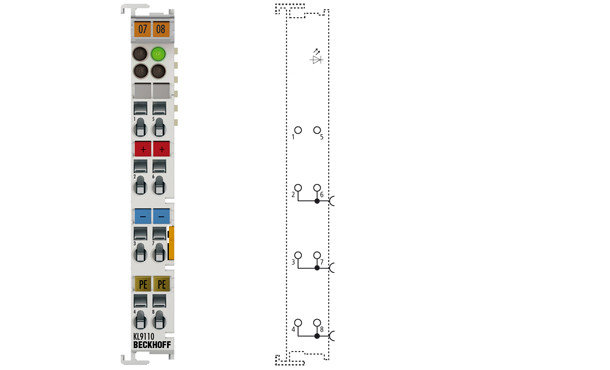 KL9110 | Potential supply terminal, 24 V DC, with diagnostics, фото 2