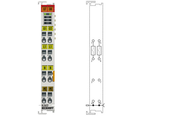 KL2622 | 2-channel relay output terminal, potential-free make contact