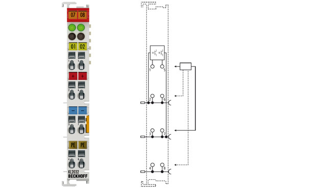 KL2032 | 2-channel digital output terminal 24 V DC