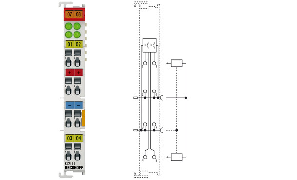 KL2114 | 4-channel digital output terminal 24 V DC