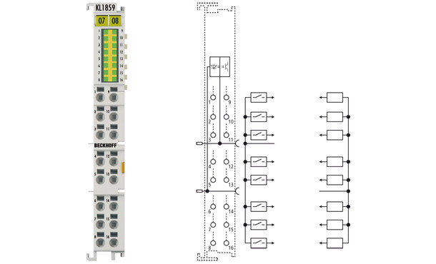 KL1859 | HD Bus Terminal, 8-channel digital input + 8-channel digital output 24 V DC, фото 2