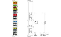 KL1382 | 2-channel digital input terminal thermistor