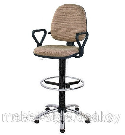 Кресла для кассира и ресепшн РЕГАЛ CTP для комфортной работы.стул REGAL GTP Ring Base Stopki в ткани