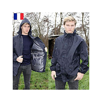 Куртка непромокаемая мембранная Военной академии Saint-Cyr Франция, Тёмно-синяя, б/у.