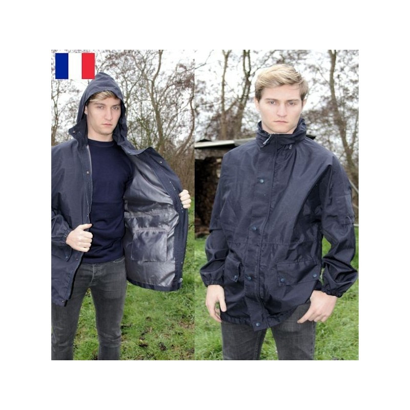 Куртка непромокаемая мембранная Военной академии Saint-Cyr Франция, Тёмно-синяя, б/у. - фото 1 - id-p101704867