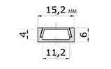 Алюминиевый профиль накладной с экраном 15,2х6 для LED ленты, фото 2