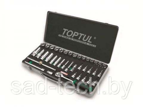 Набор головок и бит 3/8" 39предм. 6гр. метал.кейс TOPTUL GCAD3902, фото 2