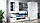 Гостиная Йорк Империал со шкафом белый/белый глянец, фото 2