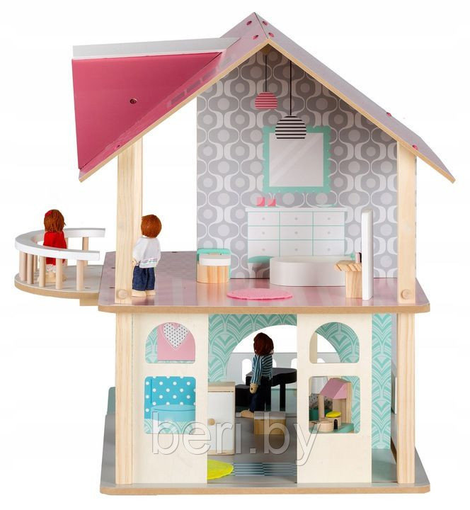 4103 Дом для кукол, деревянный, ECO TOYS Modern, кукольный домик, 2 этажа - фото 2 - id-p101750824
