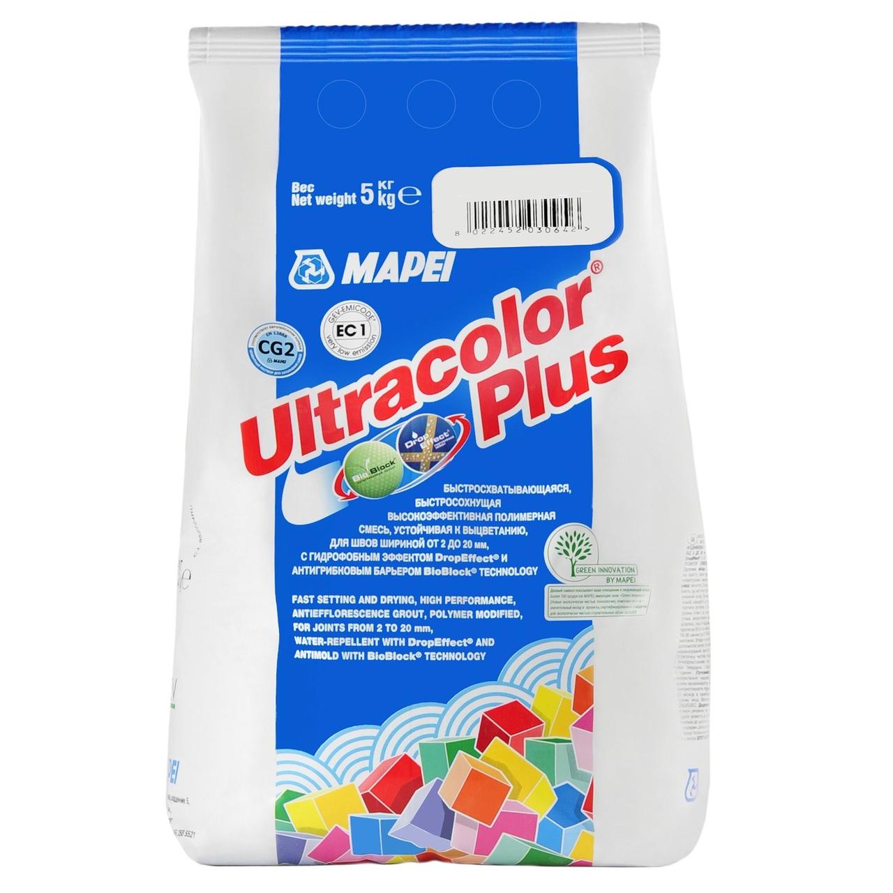 Фуга MAPEI цемент Ultracolor Plus 100 "белая" 5 (Италия)