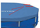 Защитный тент чехол для каркасных бассейнов Intex Easy Set арт. 28030 / 58406 305 см(для каркасного бассейна), фото 3