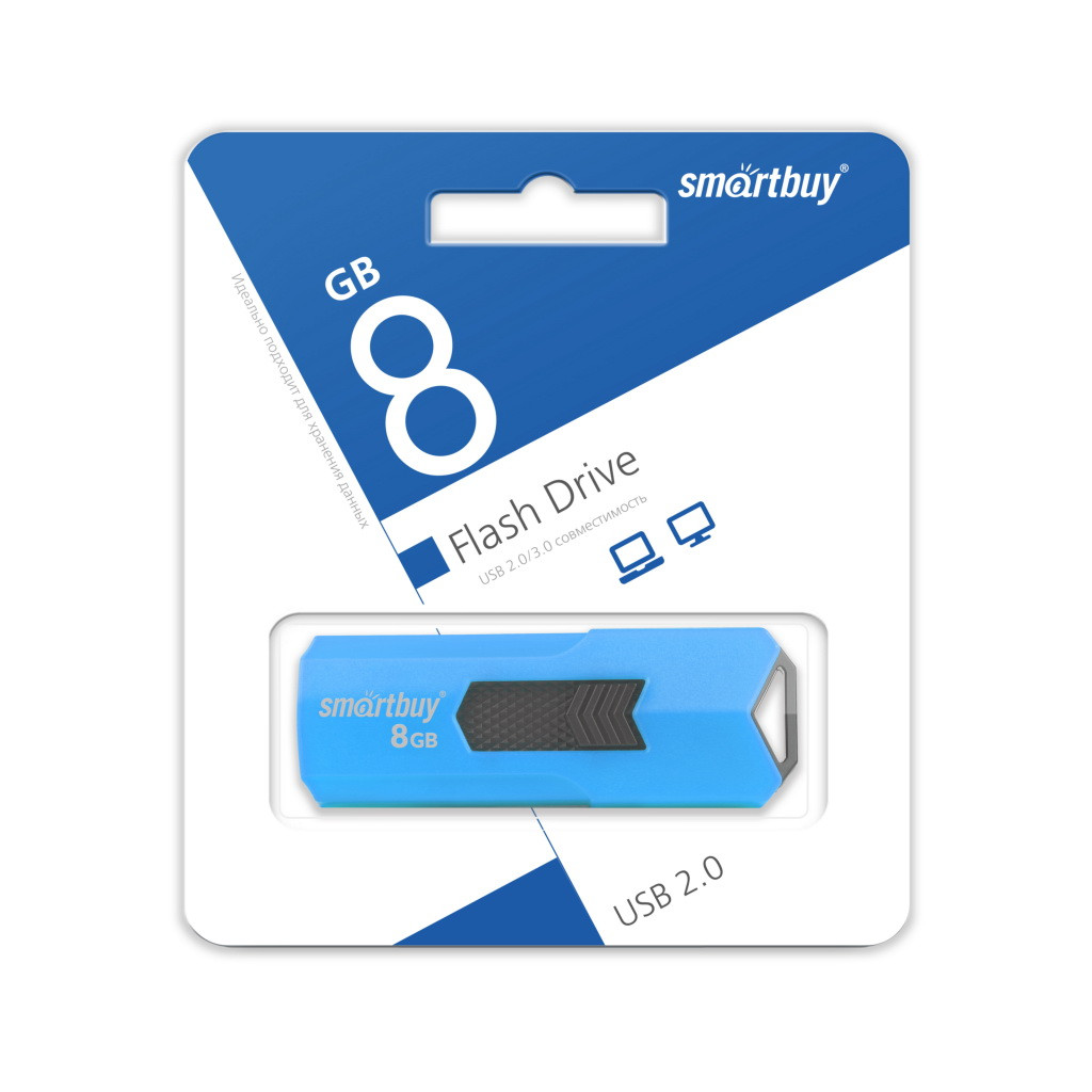 USB Smartbuy 8GB STREAM Blue (SB8GBST-B)