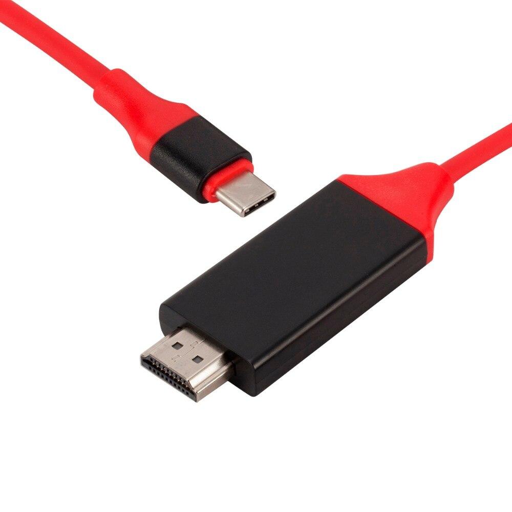 Кабель Type-C - HDMI 2м, красный (a41-00161-a56-11) - фото 2 - id-p101757943