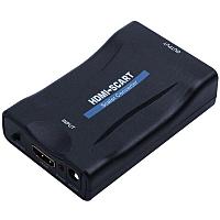 Конвертер (преобразователь) HDMI - SCART (мама-мама), черный