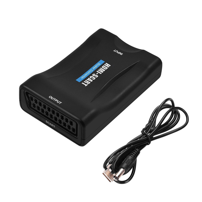 Конвертер (преобразователь) HDMI - SCART (мама-мама), черный - фото 1 - id-p101766490