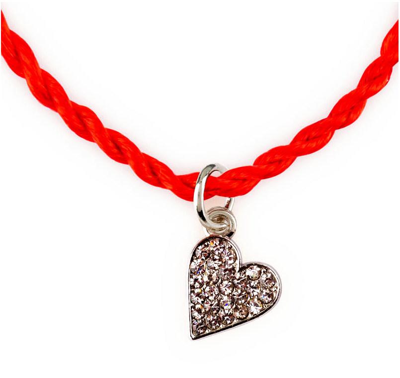 Красная Нить «Алмазное Сердце», браслет с подвеской - фото 1 - id-p101776602