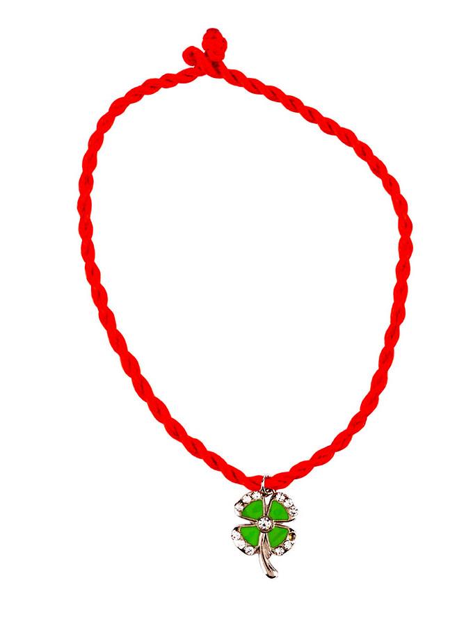 Красная Нить «Счастливый Клевер», браслет с подвеской - фото 1 - id-p101776703