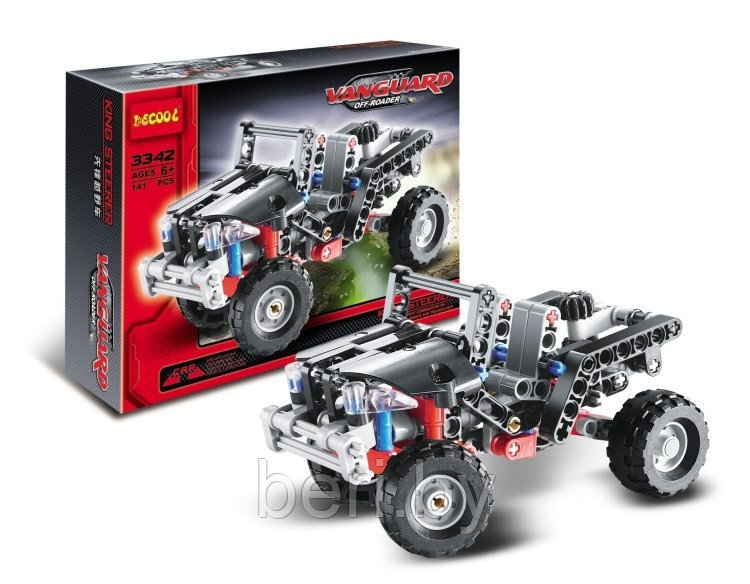 3342 Конструктор Decool "Джип", 141 деталь, аналог LEGO Technic