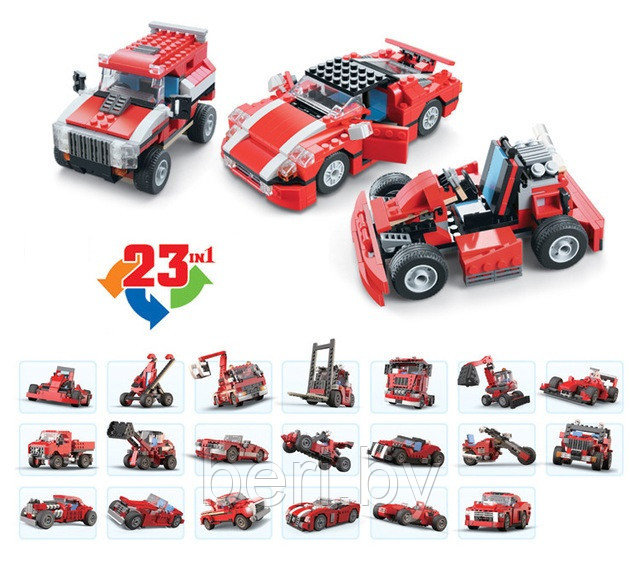 3110 Конструктор Decool "Транспорт" 23 в 1, 278 деталей, аналог Лего Техник (LEGO Technic); - фото 4 - id-p101776920