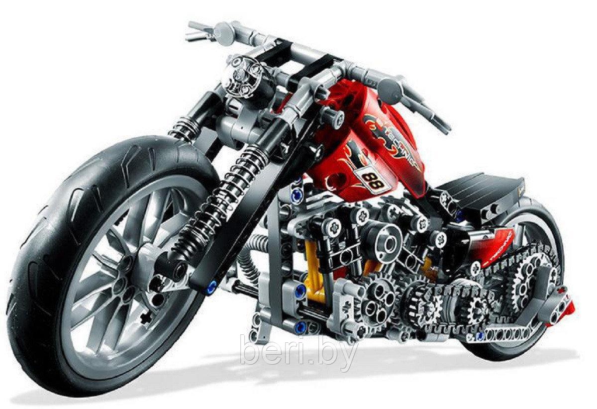 3354 Конструктор Decool "Мотоцикл", 374 детали, аналог Lego Technic - фото 3 - id-p101796688