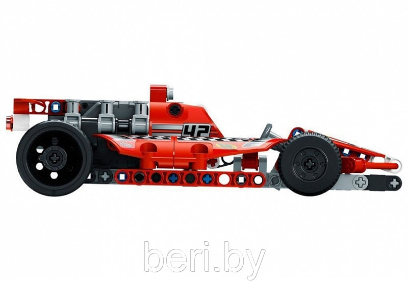 3412 Конструктор Decool "Красный болид", 158 деталей, LEGO Technic 42011 - фото 4 - id-p101801915