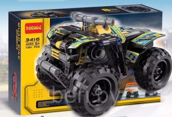 3416 Конструктор Decool "Квадроцикл", 148 деталей, аналог Lego Technic 42034 - фото 1 - id-p101801961