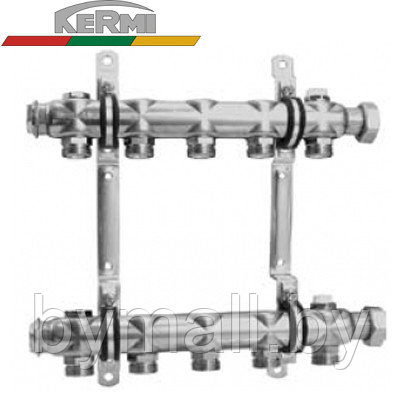 Коллектор для радиаторного отопления Kermi x-net HKA 1" для 5 контуров