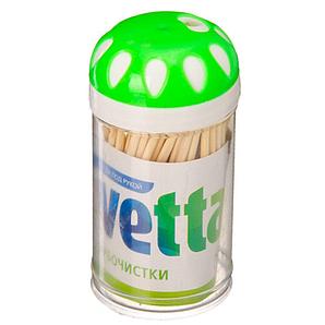 Зубочистки 100шт, бамбук, пластиковая уп. VETTA 437-241