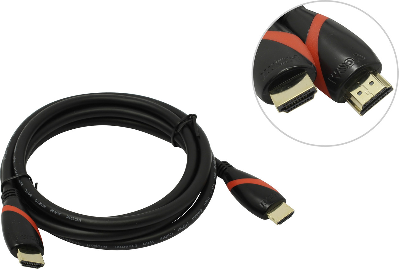 VCOM <CG525-R-1.8м> Кабель HDMI to HDMI (19M -19M) 1.8м ver2.0