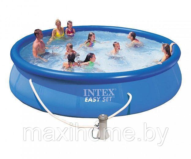 Надувной бассейн Intex Easy Set 28162/56412 457x91 см + фильтр-насос, картриджный фильтр - фото 1 - id-p101809764