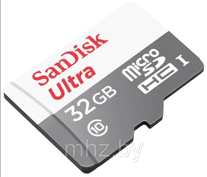 Карта памяти SanDisk Ultra microSDHC UHS-I (Class 10) 32GB (SDSQUNS-032G-GN3MN) - фото 1 - id-p101810523