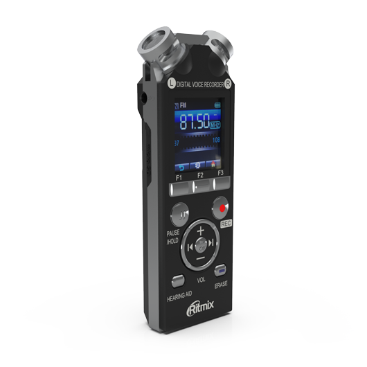 Цифровой диктофон Ritmix RR-989 8GB, FM радио, MP3 плеер, питание 2xAAA батарейки - фото 3 - id-p101815502
