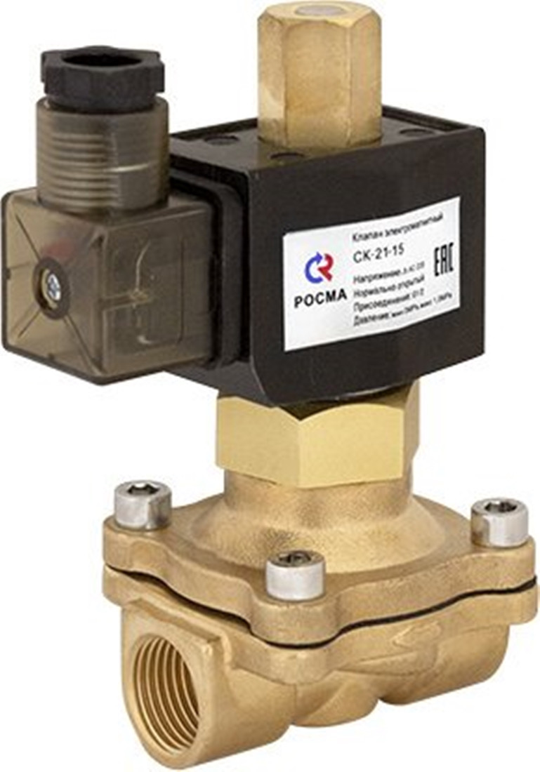 Клапан электромагнитный СК-21-15-В НО 220В прямого действия по выгодной ...