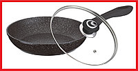 PH-15451S-26 Сковорода 26 см, мраморное покрытие с крышкой Peterhof