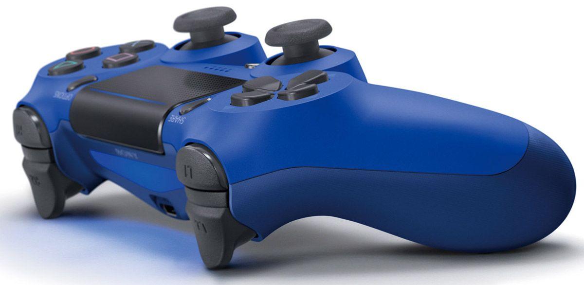 Беспроводной геймпад DualShock 4 Wireless Controller V2 (PS4, копия), синяя волна - фото 3 - id-p101878405