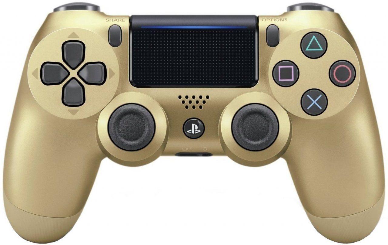 Беспроводной геймпад DualShock 4 Wireless Controller V2 (PS4, копия), золотой - фото 1 - id-p101878564