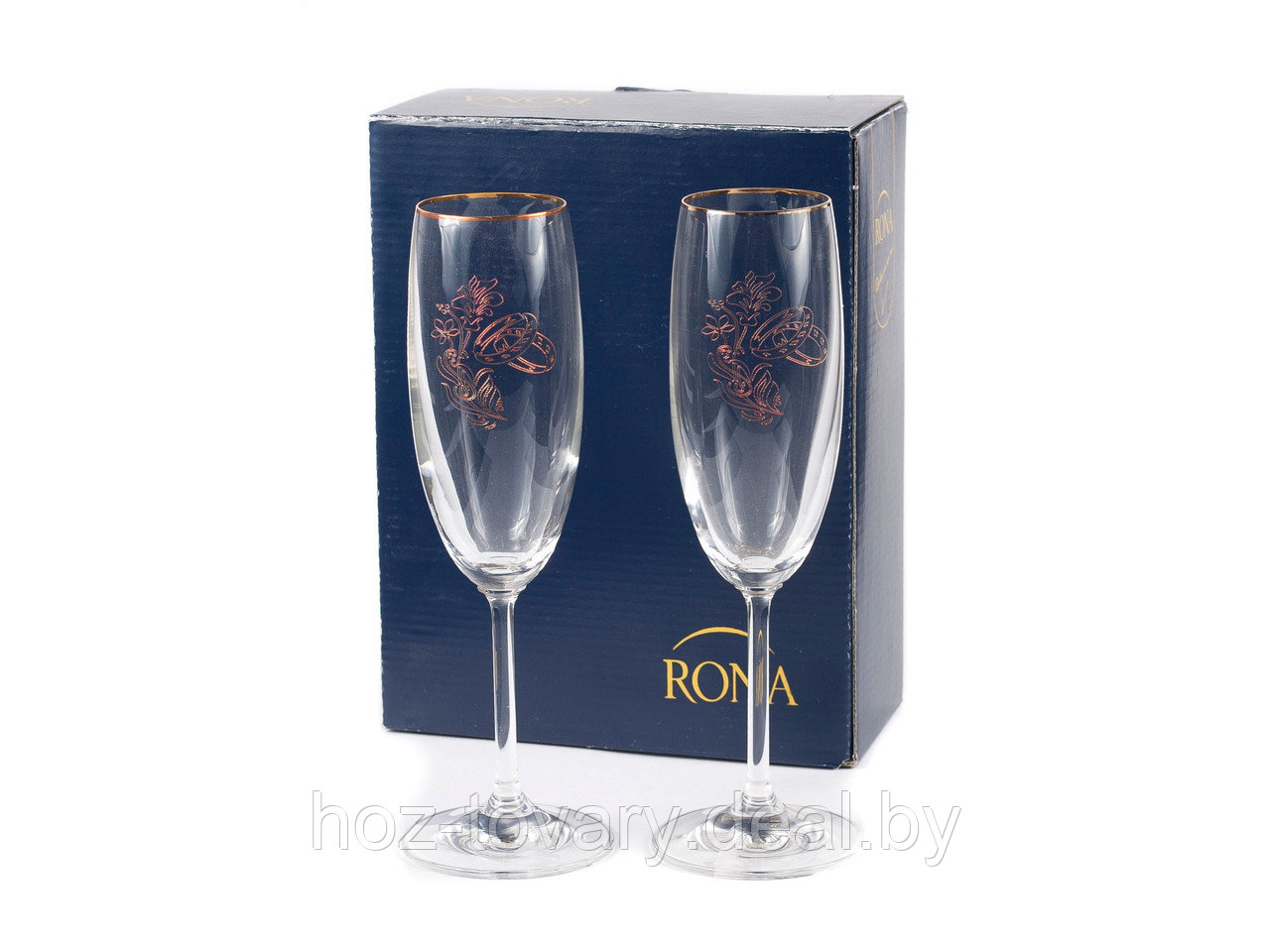 GALA 2570/24797/175 мл - набор свадебных бокалов для шампанского 2 шт. по 175 мл - фото 1 - id-p101649595