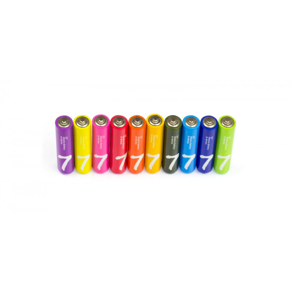 Батарейки Xiaomi Zi7 Rainbow AAA Batteries (LR03, Alkaline) 10шт + пластиковый бокс - фото 5 - id-p101885834