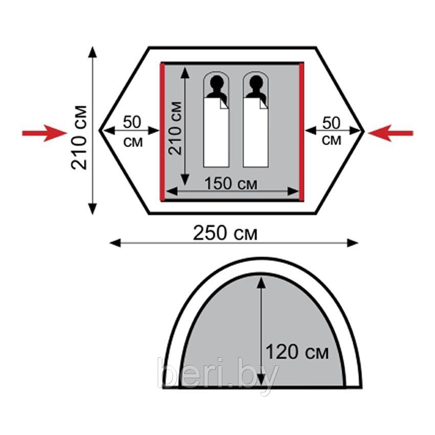 TRT-55 Tramp Двухместная палатка SCOUT 2 (V2) - фото 3 - id-p101887882